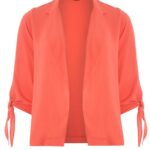 Coral Tie Sleeve Jacket Stylish Jackets Jackets Coral Tie