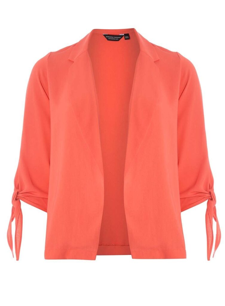 Coral Tie Sleeve Jacket Stylish Jackets Jackets Coral Tie