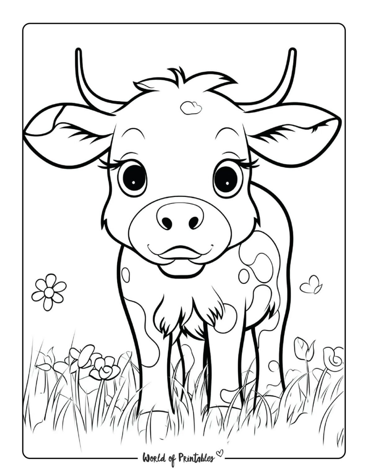 printable coloring pages cow
