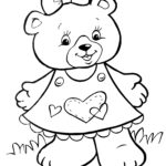 Crayola Lovely Teddy Bear Girls Coloring Page Printable