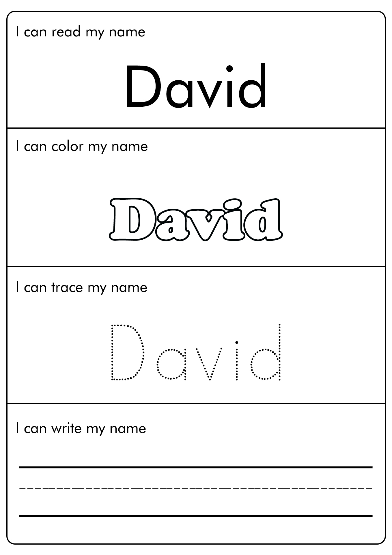 CreatePrintables Name Tracing Practice Worksheets Library