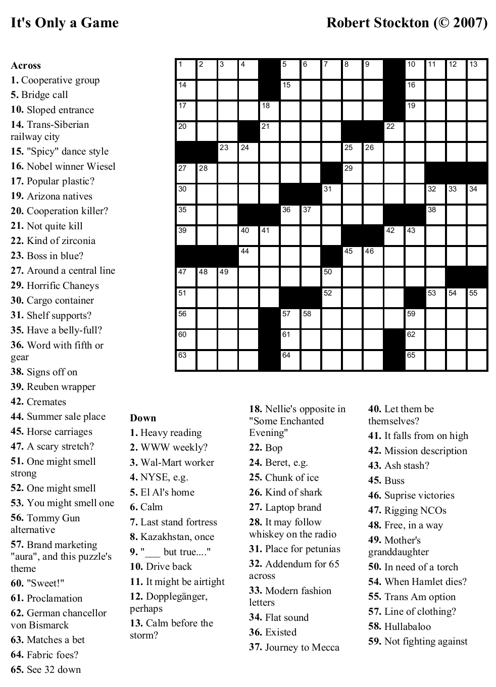 Crossword Puzzle Maker And Printable Crosswords Onlyagame Free 