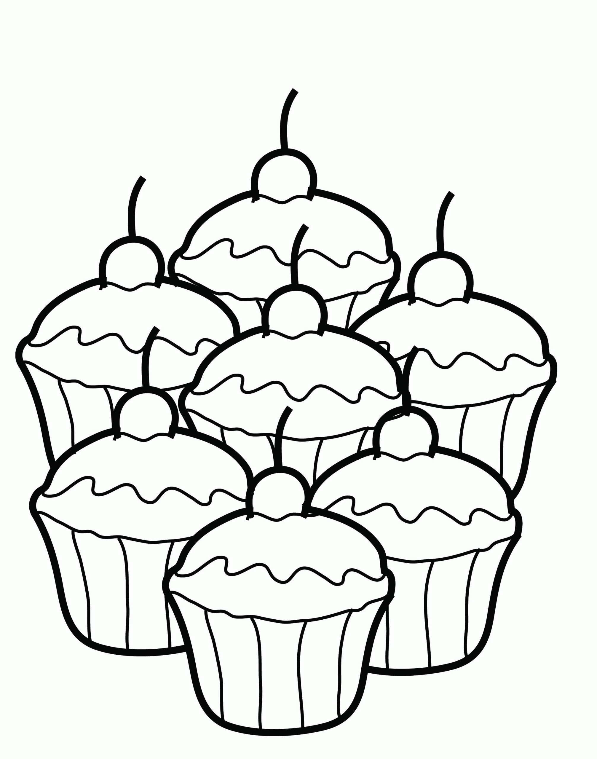 Cupcake Coloring Pages Free Coloring Home