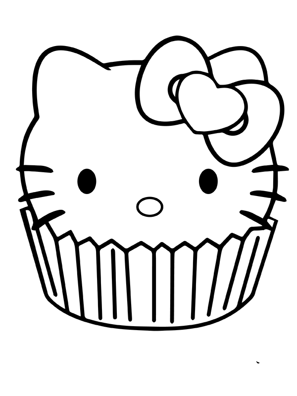 Cupcake Coloring Page