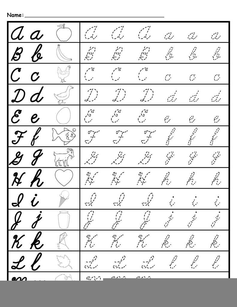 Cursive Alphabet Dotted Lines AlphabetWorksheetsFree
