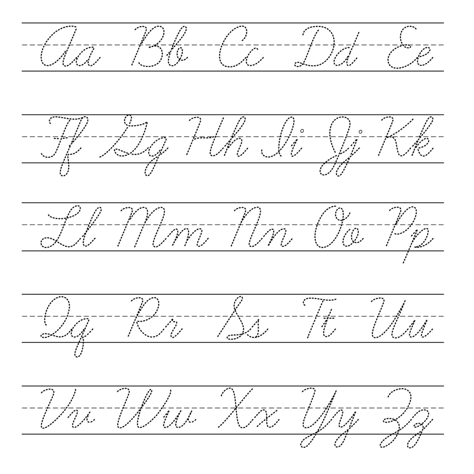 Cursive Alphabet Printable Worksheet Kidsworksheetfun Vrogue co