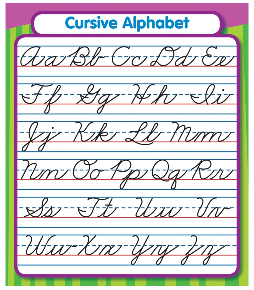 printable worksheet cursive alphabet