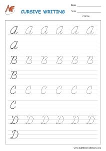 Cursive Writing Is Conjoined Writing Of Letters Download The Cursive