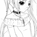 Cute Anime Girls Coloring Pages Coloring Home
