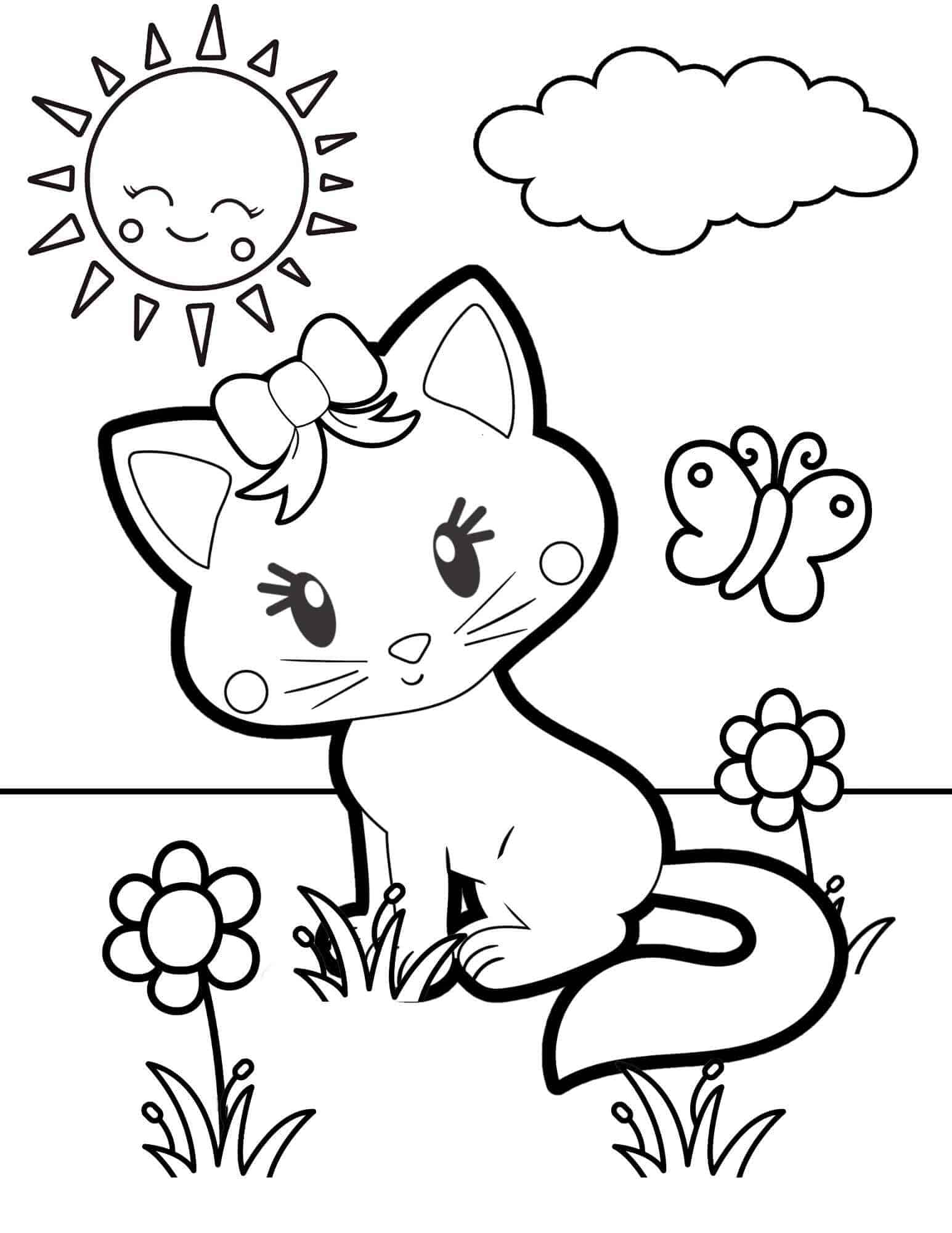 Kitten Coloring Pages