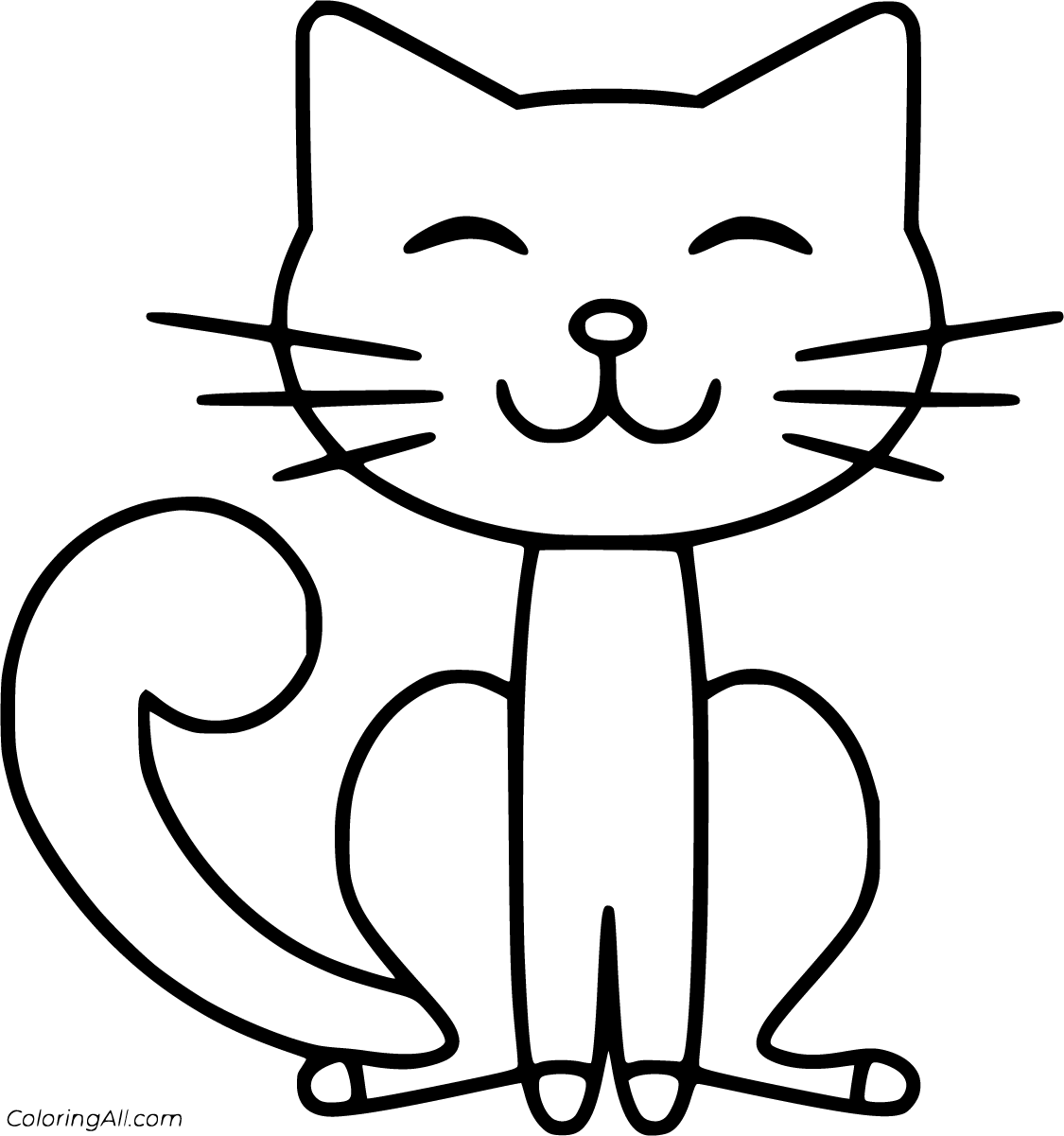 Cute Cat Coloring Pages 49 Free Printables ColoringAll