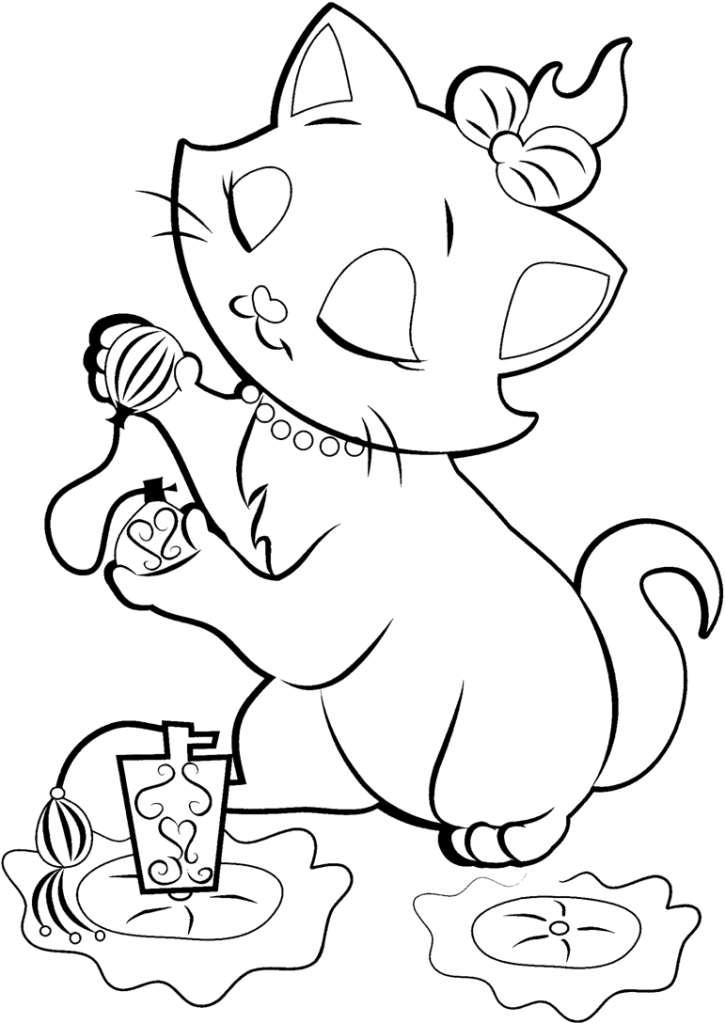 Cute Cat Coloring Pages Coloring Home