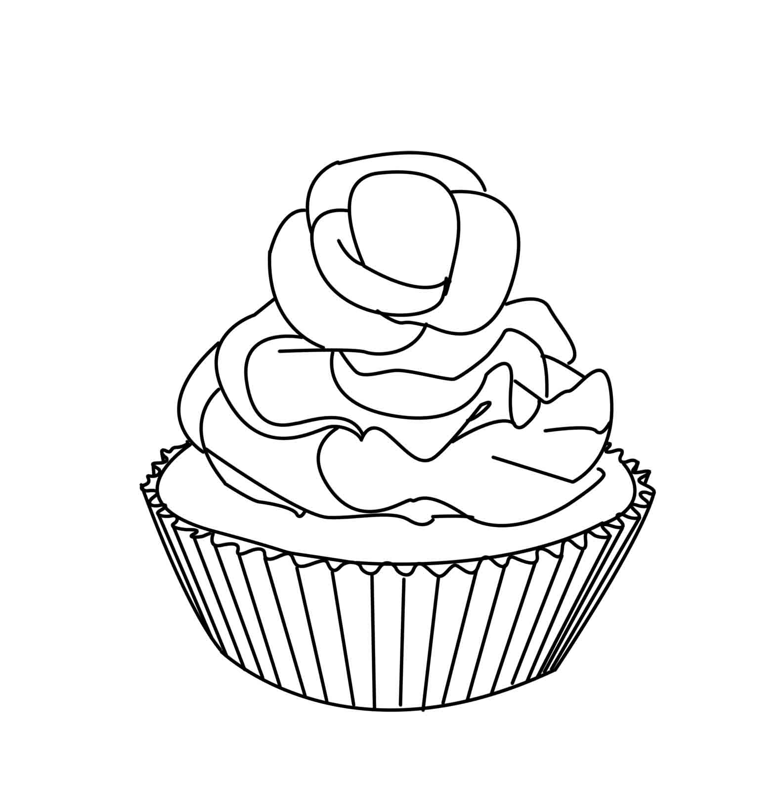 Cute Cupcake Coloring Pages Coloring Home
