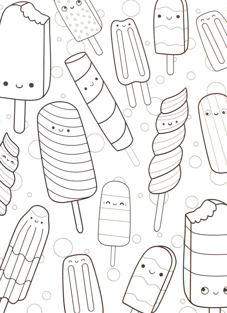 Cute Food Coloring Pages