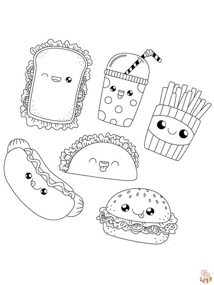 food coloring pages pinterest