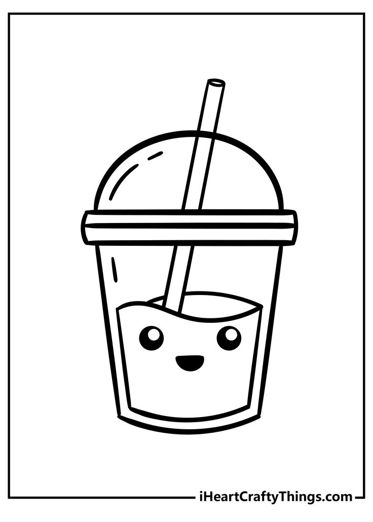 Cute Food Coloring Pages Free Printable For Kids And Adults
