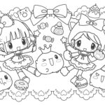 Cute Food Coloring Pages Girls And Candies Free Printable Coloring Pages