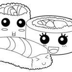 Cute Food Coloring Pages Sushi Free Printable Coloring Pages