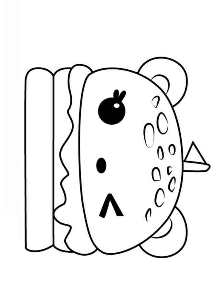 cute food coloring pages with faces