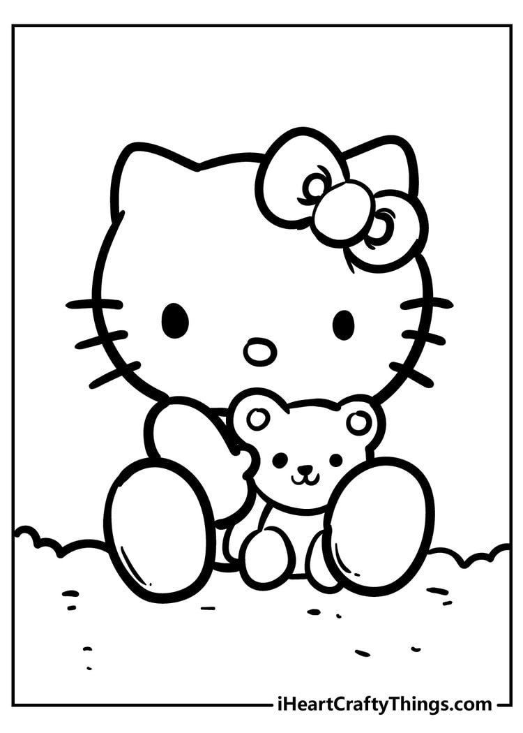 hello kitty color pages free