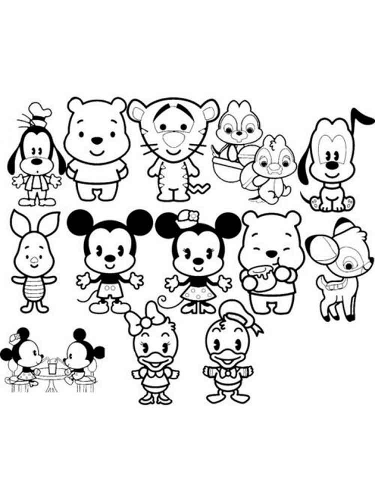 easy cute simple kawaii food coloring pages