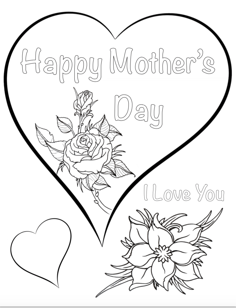 Cute Mother 39 s Day Coloring Pages