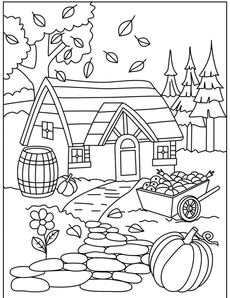 Cute Owl Circle Shape Coloring Pattern