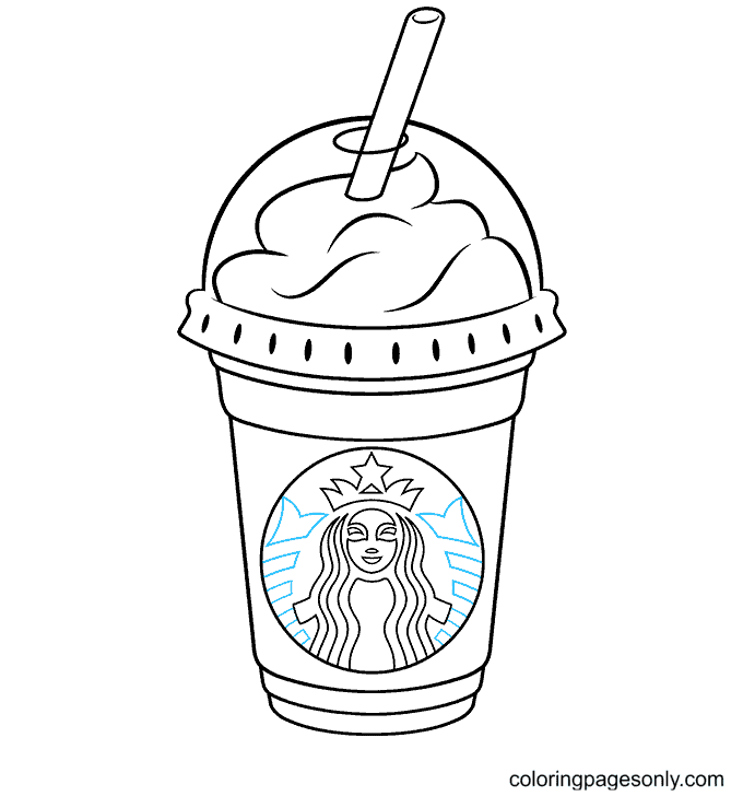 Cute Starbucks Coloring Pages