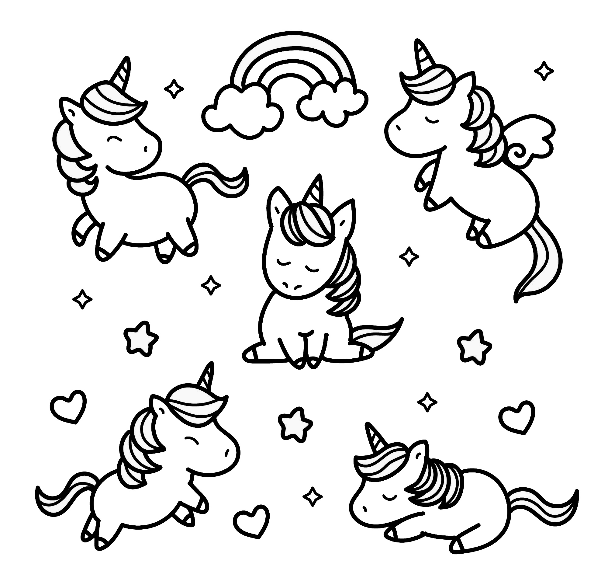 free unicorn printable coloring pages