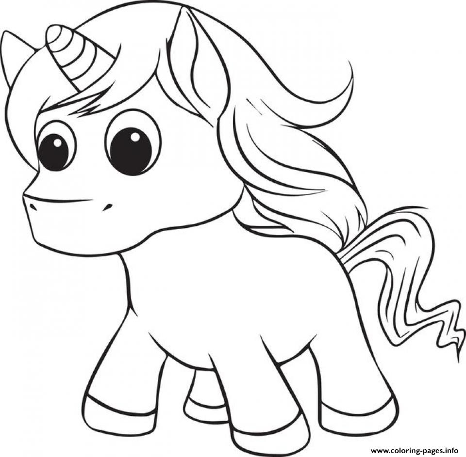 Cute Unicorn Coloring Pages