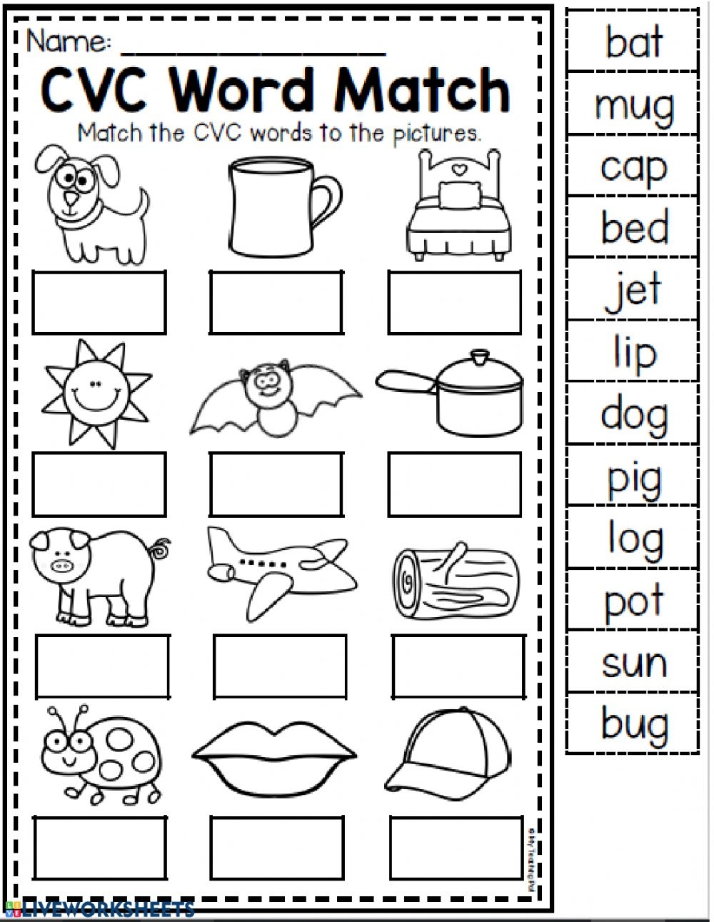 Cvc Words For Kindergarten Kindergarten Cvc Words Tra Vrogue co