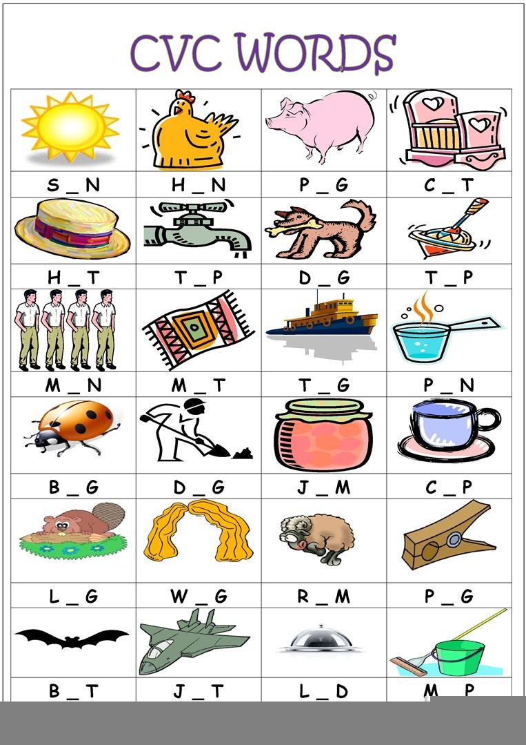 Cvc Worksheet Cvc Worksheet Printable Printable Worksheets
