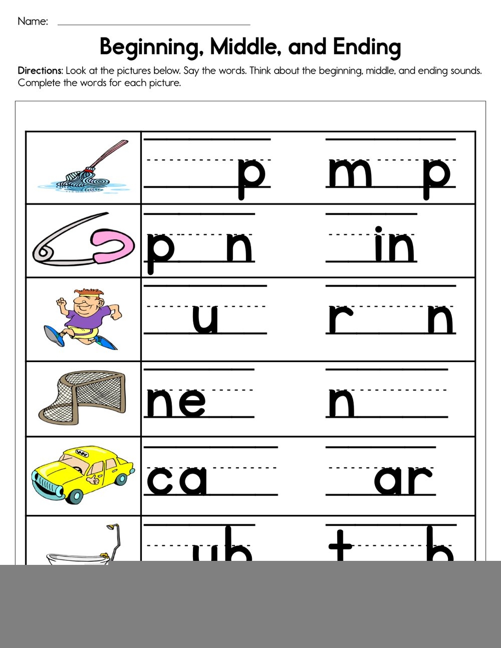 printable cvc worksheet
