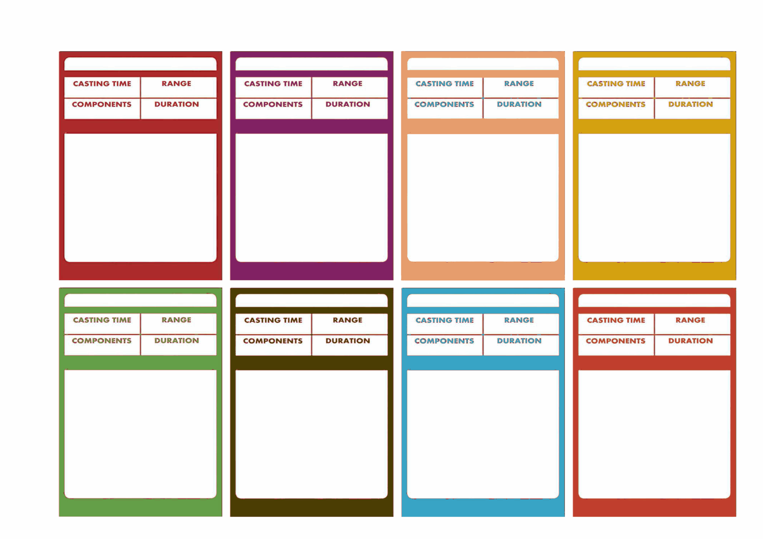 free printable d&d spell cards