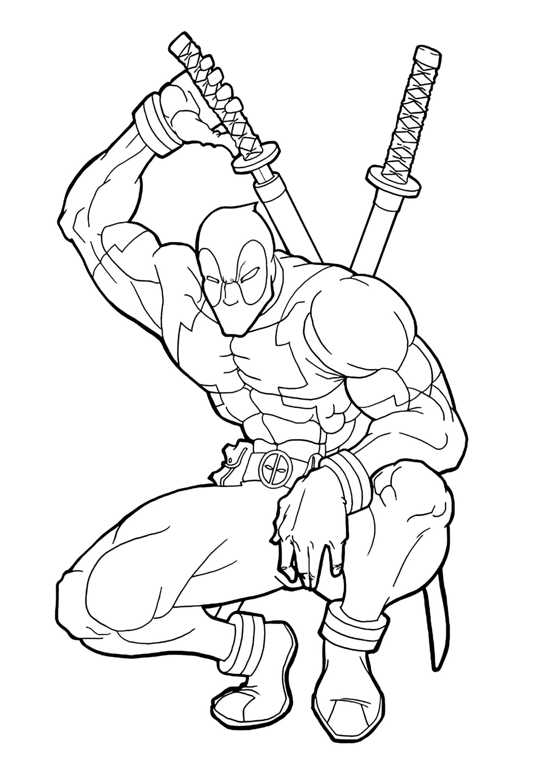 Deadpool Coloring Pages