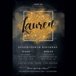Debut Invitation Template Black And Gold Onvacationswall