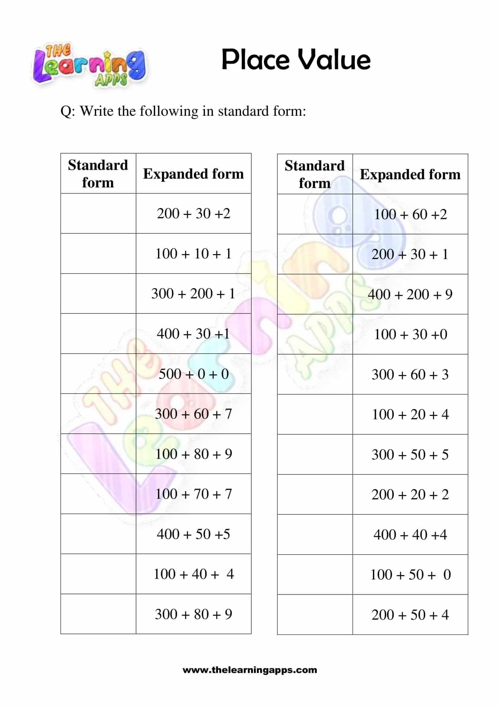 Decimal Place Value Worksheets Tenths Hundredths And Worksheets 