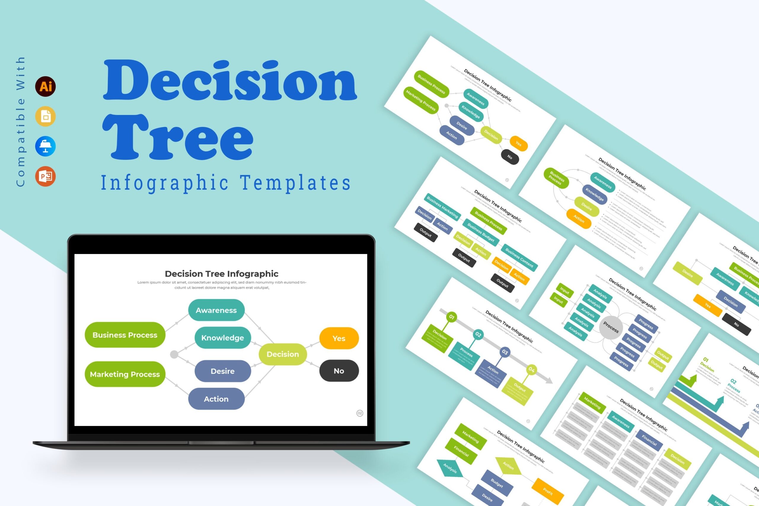 Decision Tree Infographic Template Design Cuts