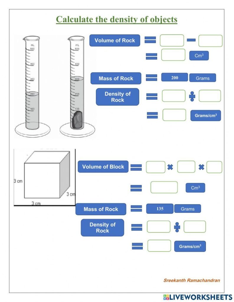 Density Worksheet pdf Worksheets Library