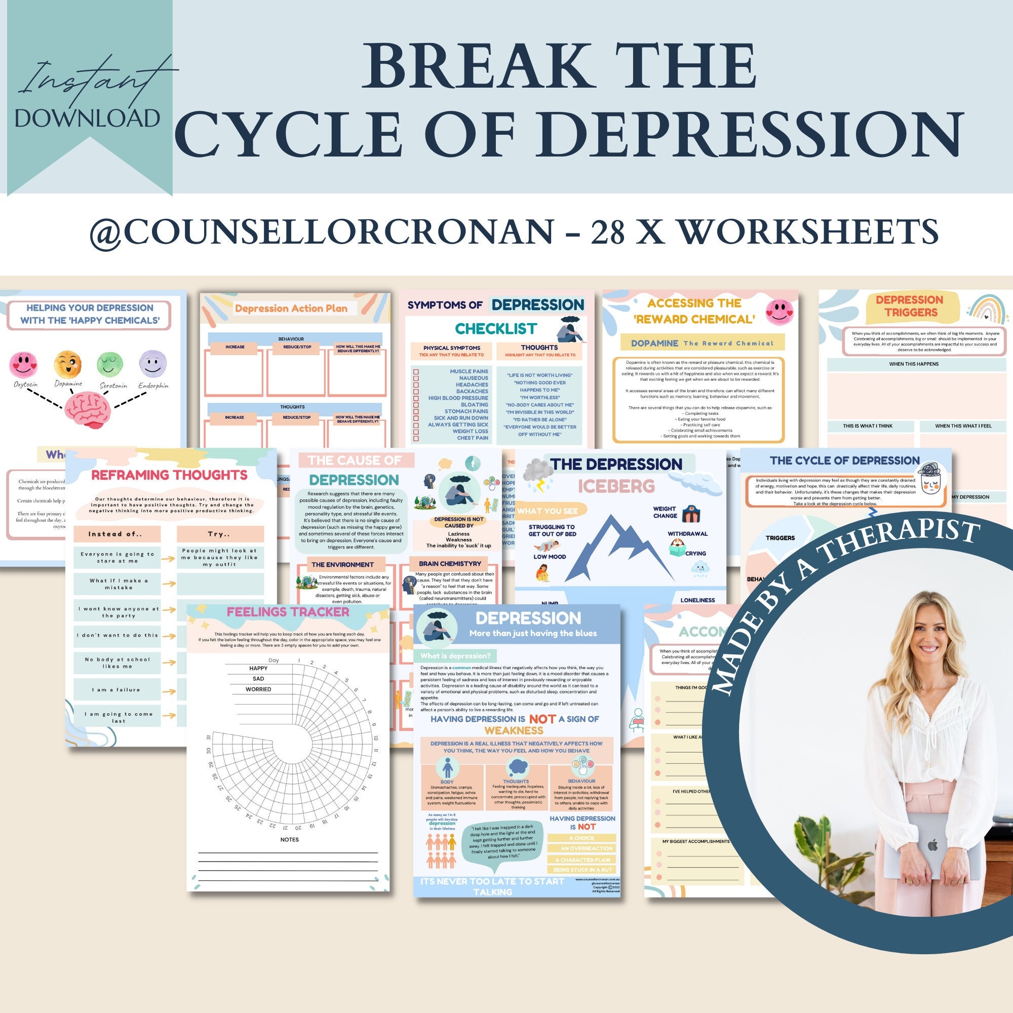 depression worksheets
