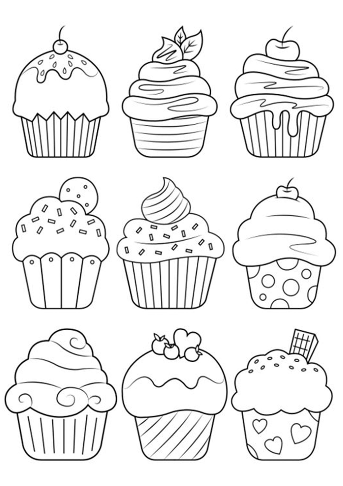 Dessert Food Coloring Pages Coloring Pages