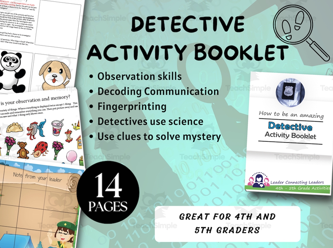 Detective Activity Booklet Printable Games And Activities Detective 