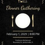 Dinner Invitation Card Template In Publisher Word PSD Download