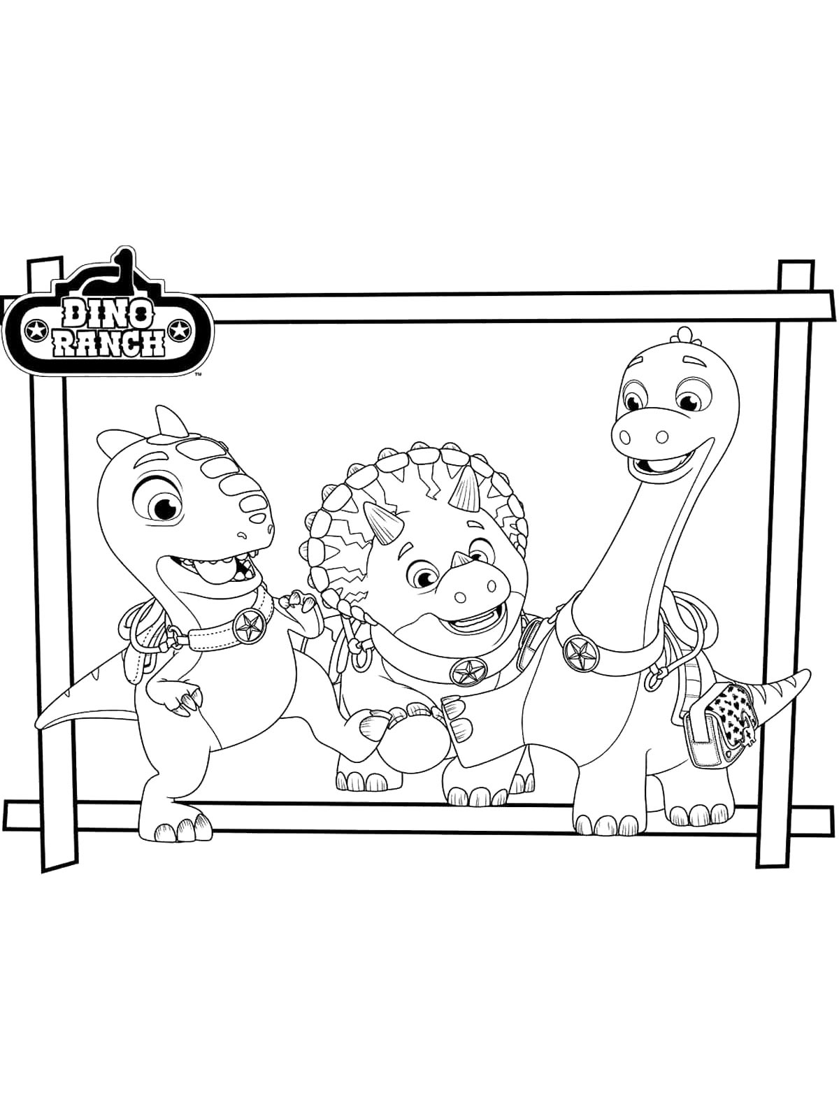 Dino Ranch Coloring Pages