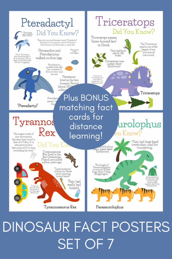 Dinosaur Printables Fact Posters And Cards Dinosaur Facts Dinosaur