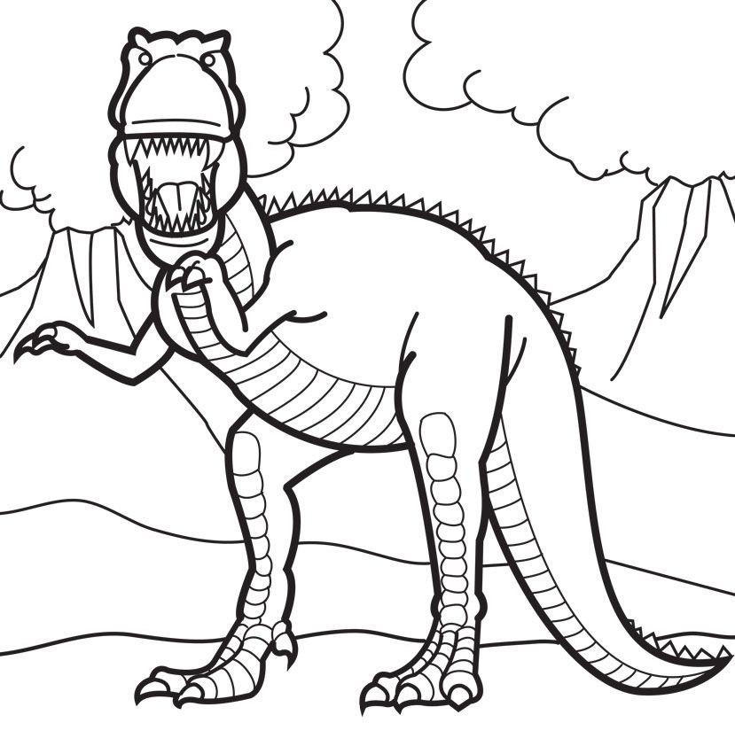 Dinosaur T Rex Coloring Pages Coloring Home