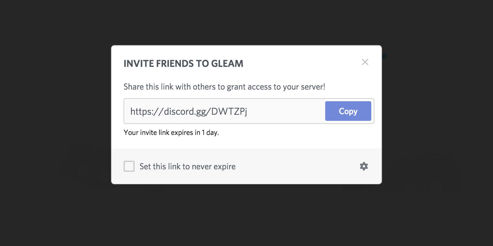 invite template discord