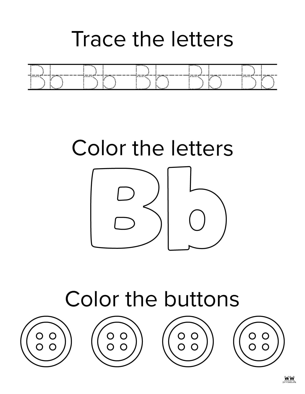alphabet letter b worksheet