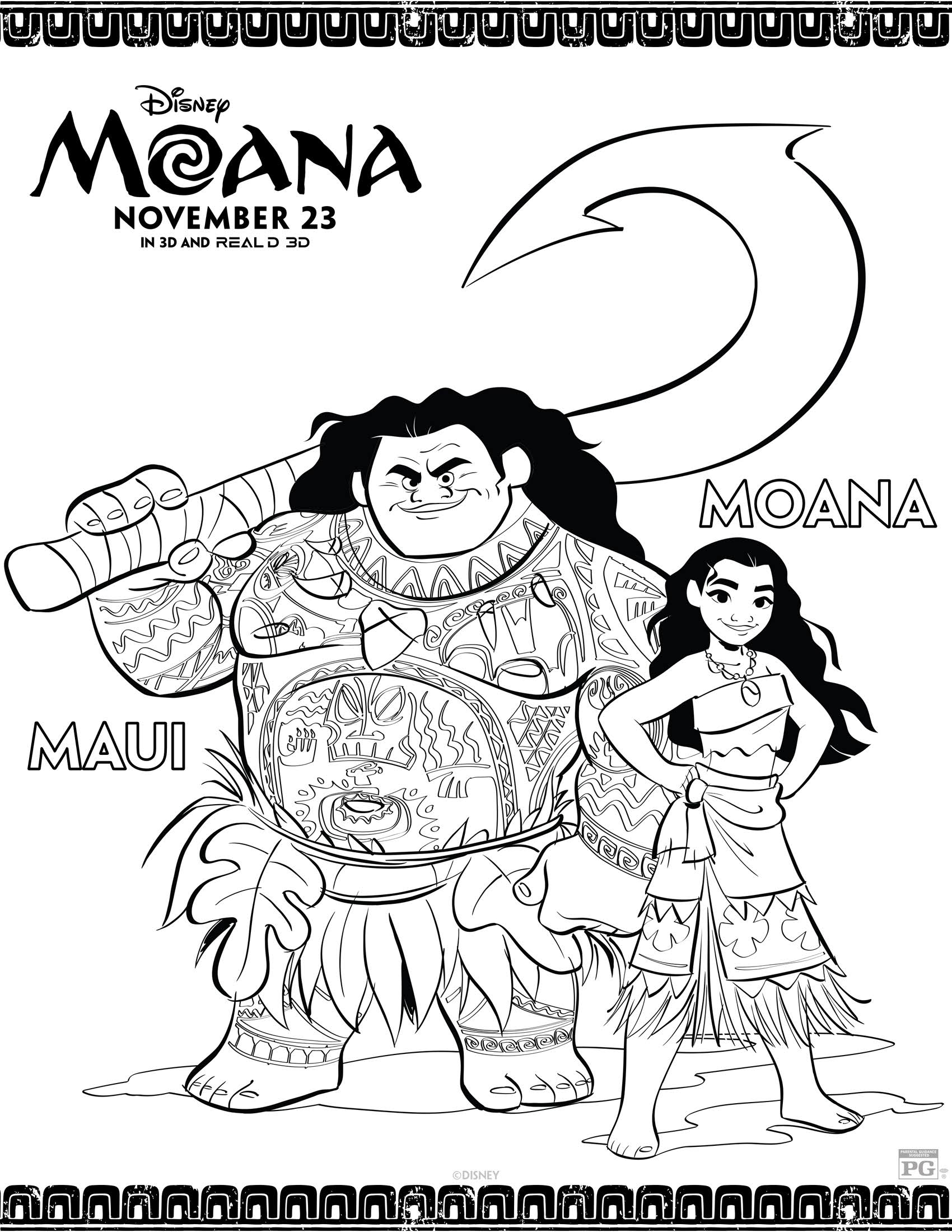 Disney 39 s Moana Coloring Pages And Activity Sheets Printables