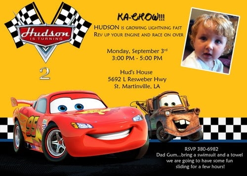 Disney Cars Birthday Cards Free Printable Printable Birthday Card Free